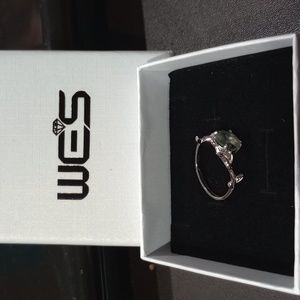 Moss Agate sterling silver ring